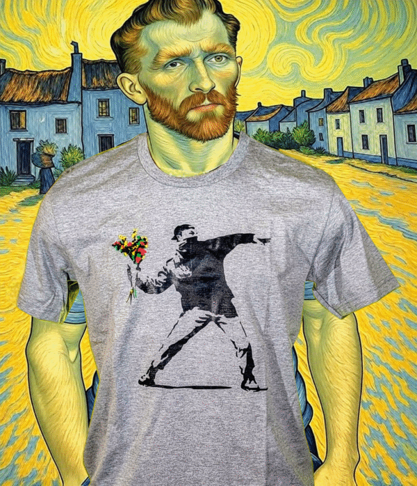 Banksy - Flowers Gris